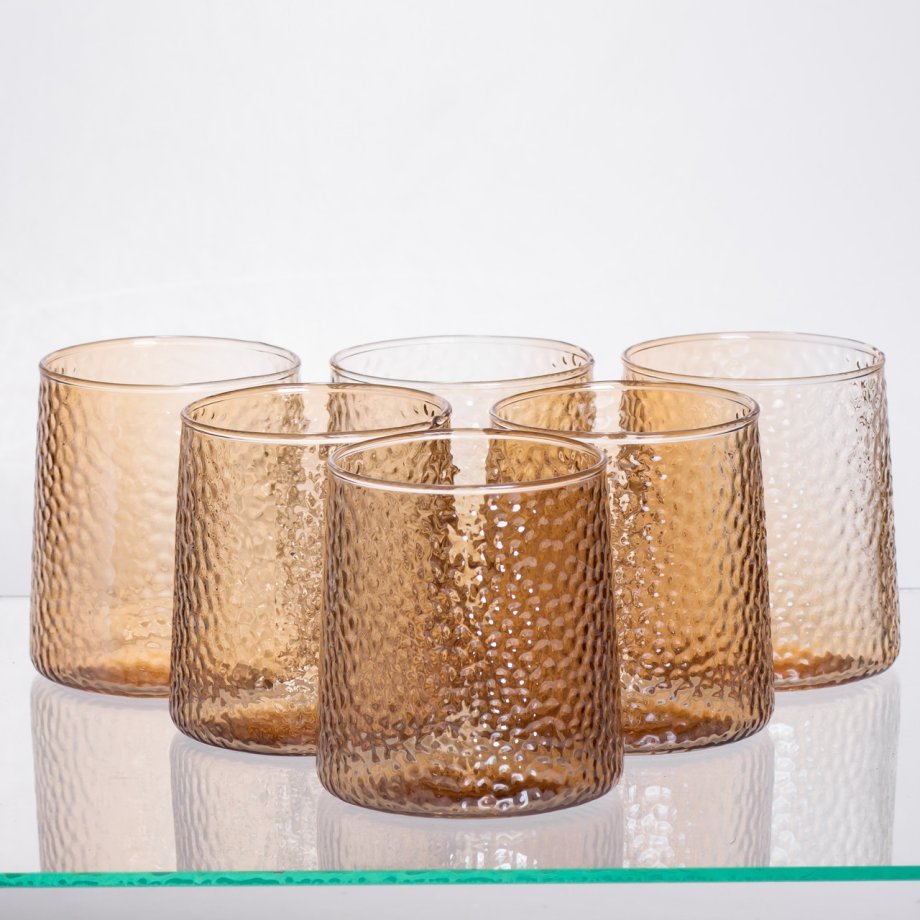 Набір для напоїв графин з бамбуковою кришкою та 6 склянок, коричневий 64486-36