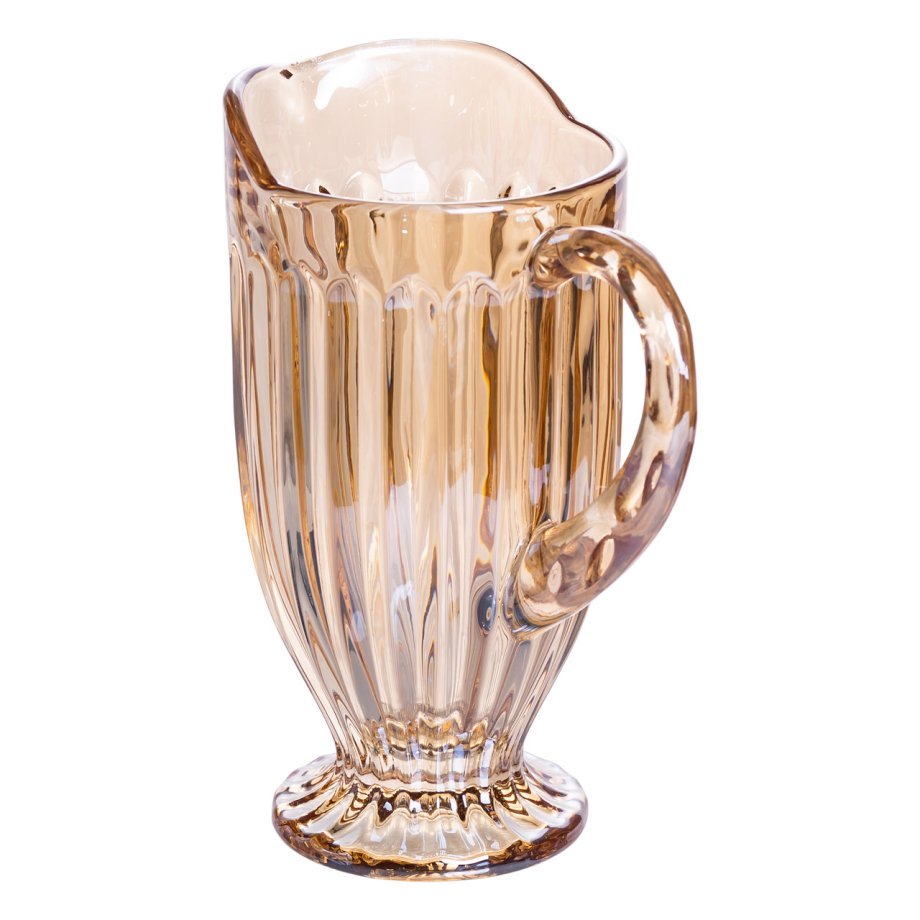 Набір глечик 1 л зі склянками 6 (шт) по 300 мл для напоїв, лимонадів, соку, води, мохіто Прозорий HP-19-2080GLD