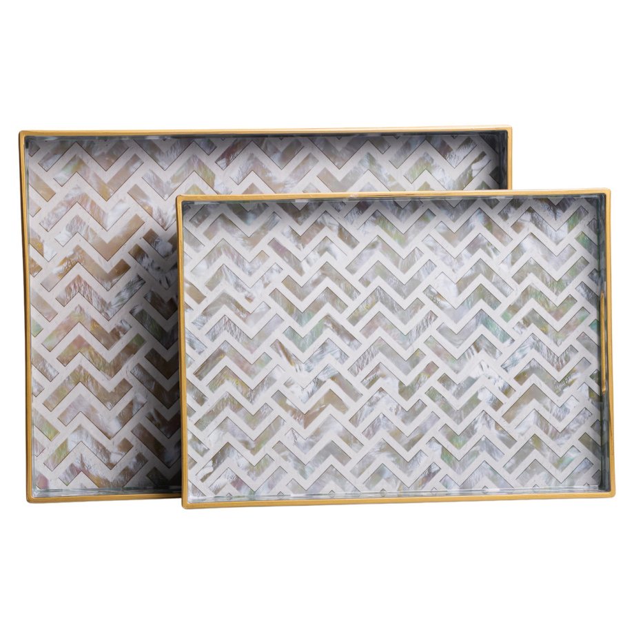 Набір прямокутних підносів для подачі їжі 2 (шт) 40×30×4 (см) HP-HK-16