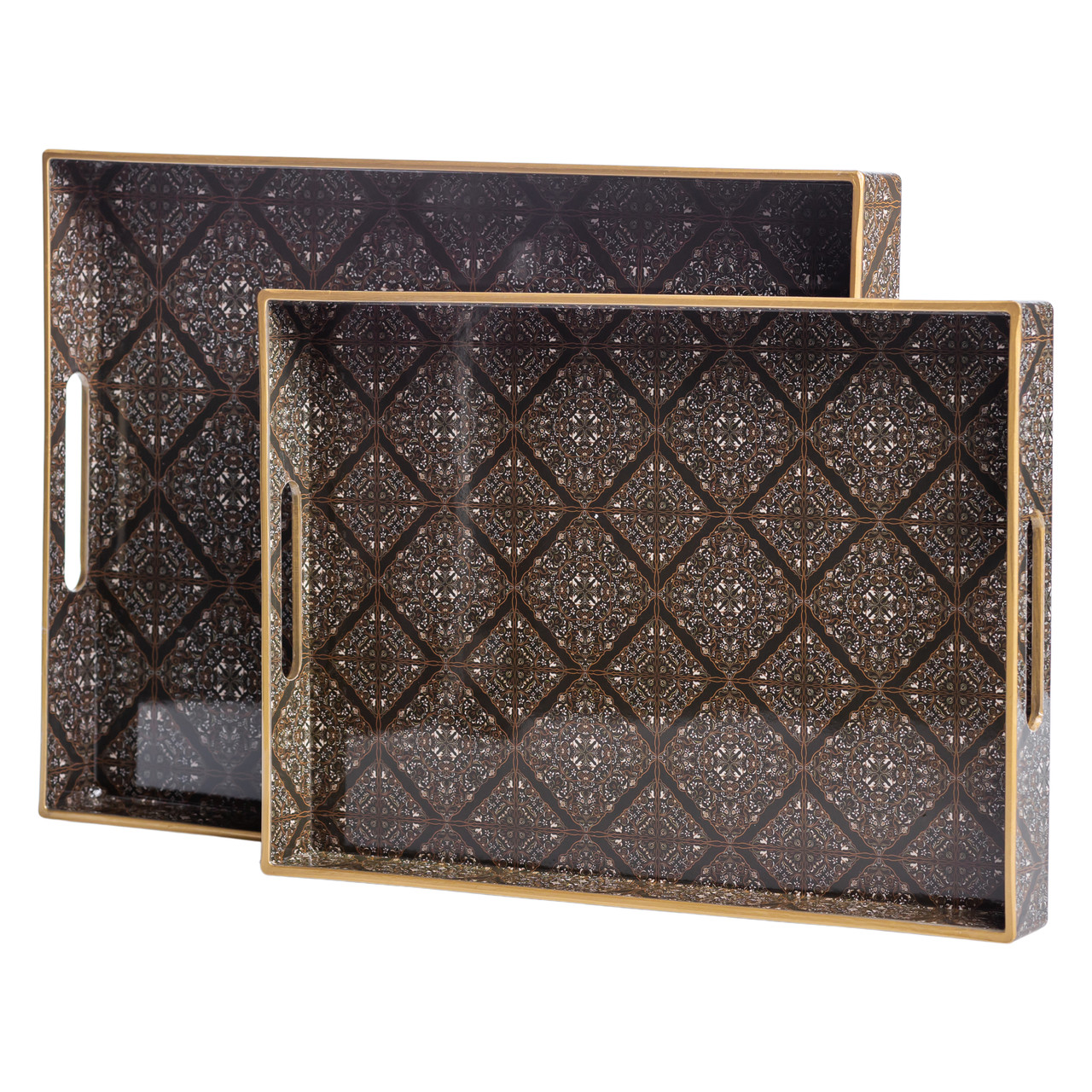 Набір прямокутних підносів для подачі їжі 2 (шт) 40×30×4 (см) HP-HK-14