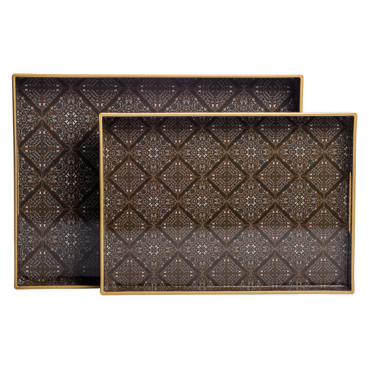 Набір прямокутних підносів для подачі їжі 2 (шт) 40×30×4 (см) HP-HK-14