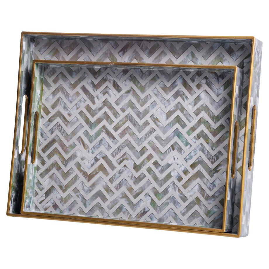 Набір прямокутних підносів для подачі їжі 2 (шт) 40×30×4 (см) HP-HK-16