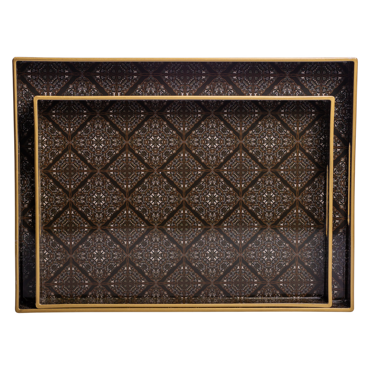 Набір прямокутних підносів для подачі їжі 2 (шт) 40×30×4 (см) HP-HK-14