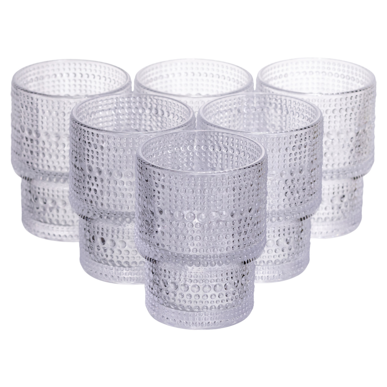 Набір скляних склянок 6 (шт) 200 (мл) для лимонадів, соку, води, коктейлів склянки з товстого скла HP-19-178-1