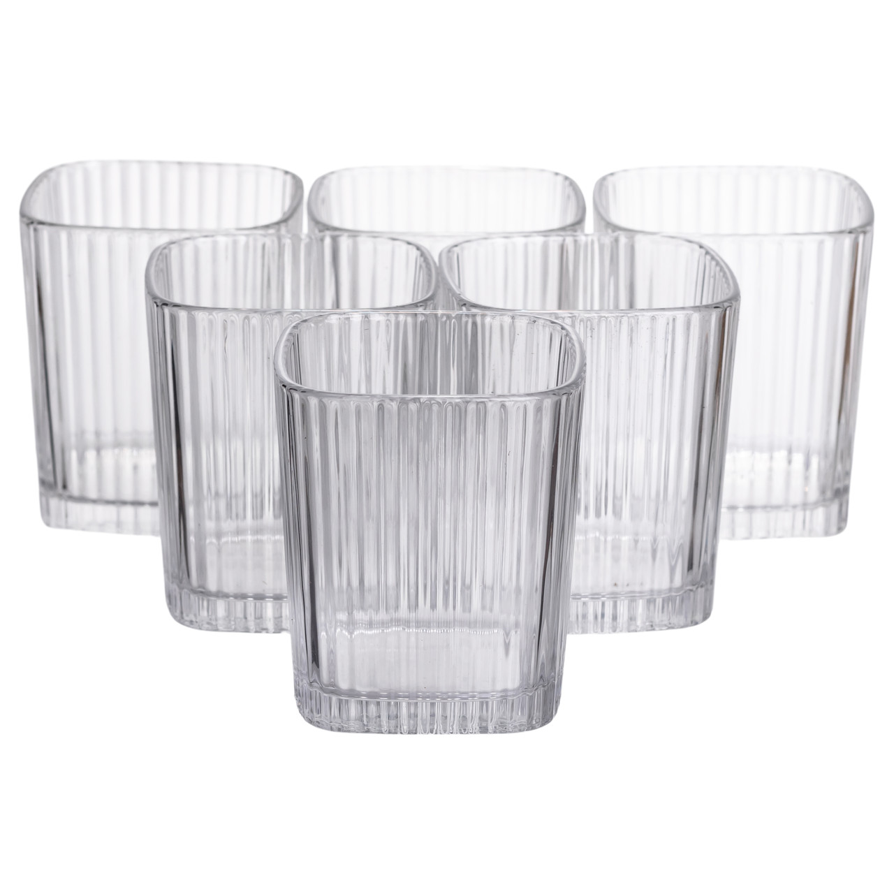 Набір склянок 6 (шт) 250 (мл) для лимонадів, соку, води, коктейлів Прозорий HP-19-AY-2