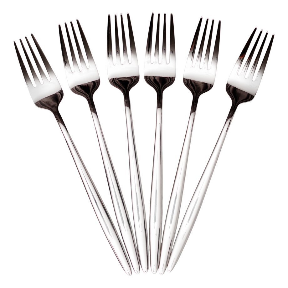 Набір столових виделок 6 штук виделки кухонні з нержавіючої сталі 21 (см) Срібло HP-8-28