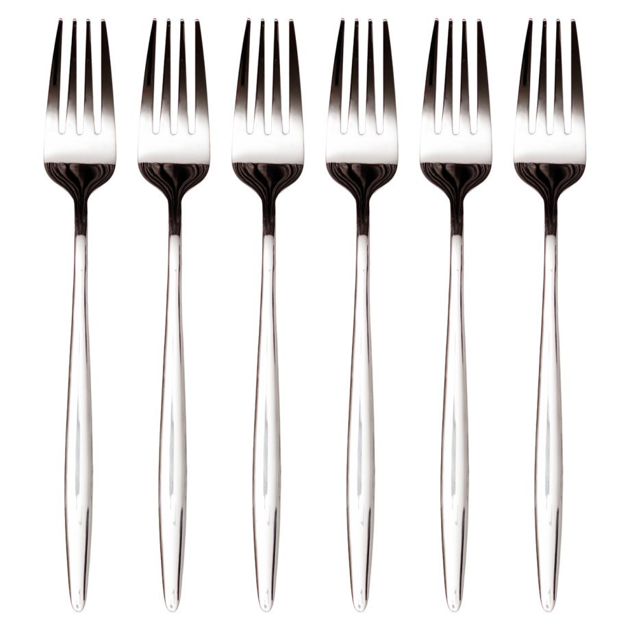 Набір столових виделок 6 штук виделки кухонні з нержавіючої сталі 21 (см) Срібло HP-8-28