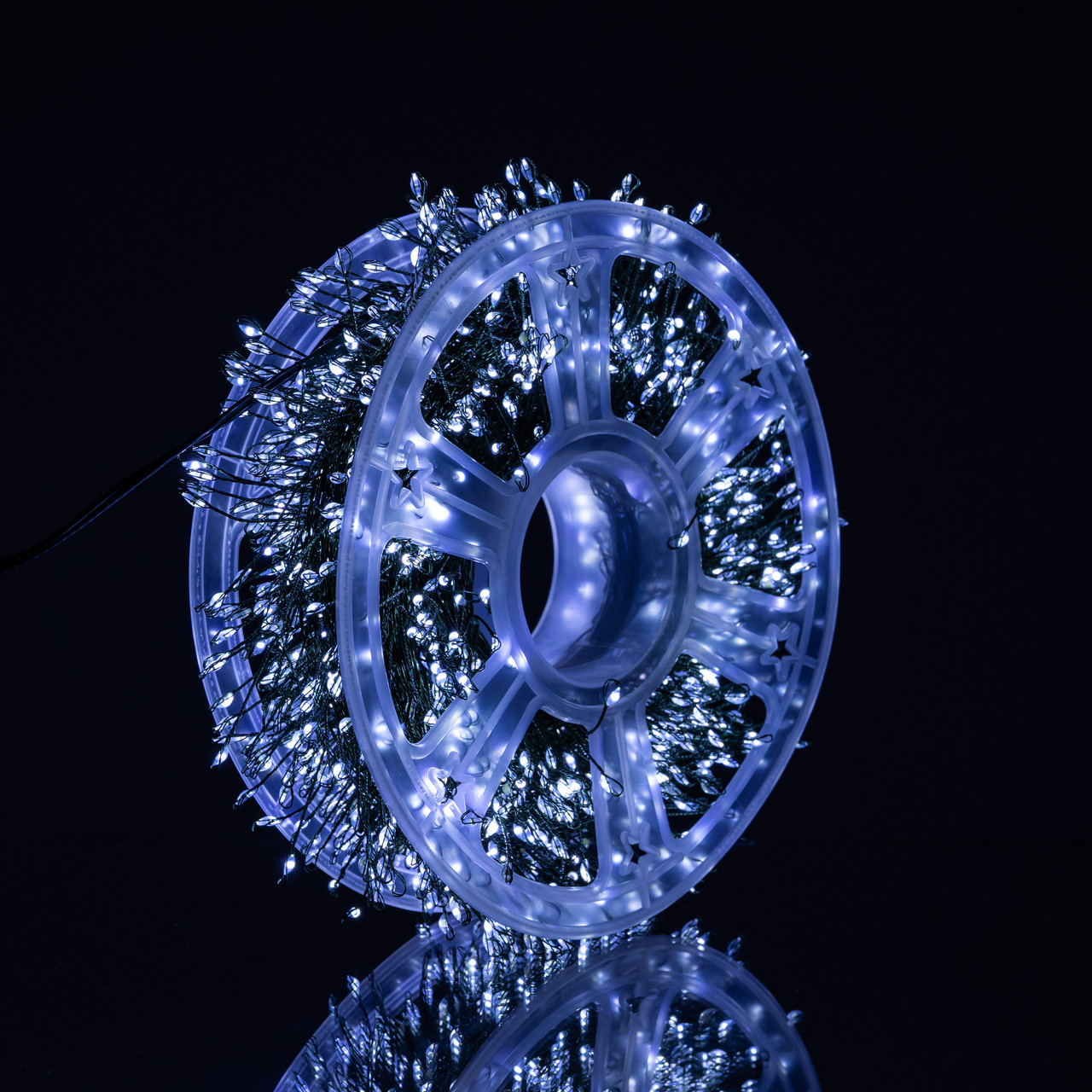 Новорічна гірлянда кімнатна роса 100 м 3000 LED Хвойна лапа зелений провід Біле сяйво D3000L100MGW