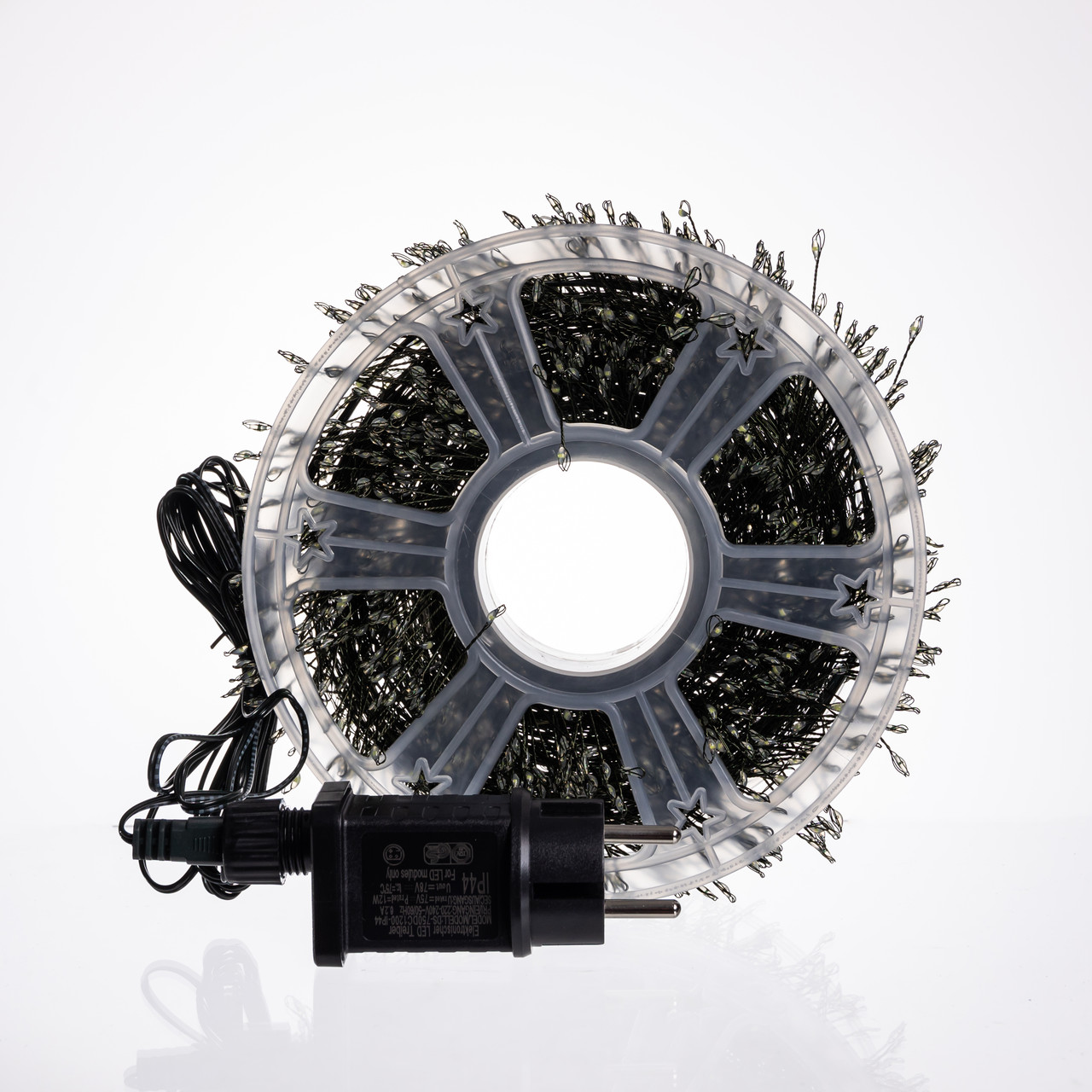 Новорічна гірлянда кімнатна роса 100 м 3000 LED Хвойна лапа зелений провід Біле сяйво D3000L100MGW