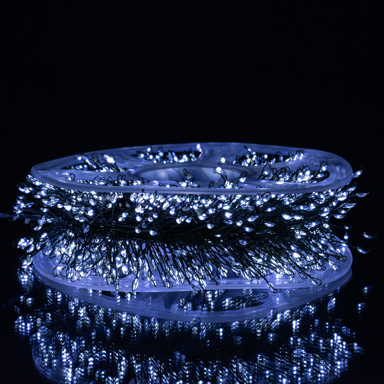 Новорічна гірлянда кімнатна роса 100 м 3000 LED Хвойна лапа зелений провід Біле сяйво D3000L100MGW