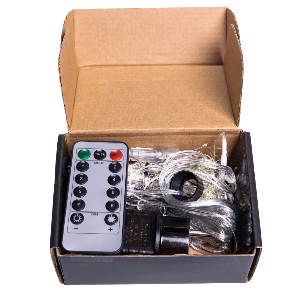 Новорічна гірлянда Хвойна лапа 3х2 м 400 LED Біле світло D400LED2MW