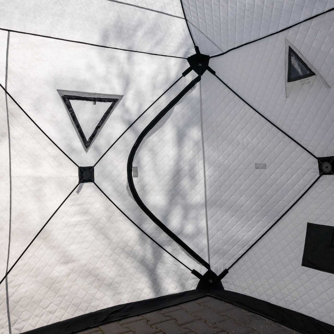 Намет зимовий утеплений "куб" (3-місний 210х210х210), Зимовий намет для рибалки туризму кемпінгу та подорожей Сірий LU-BD18G