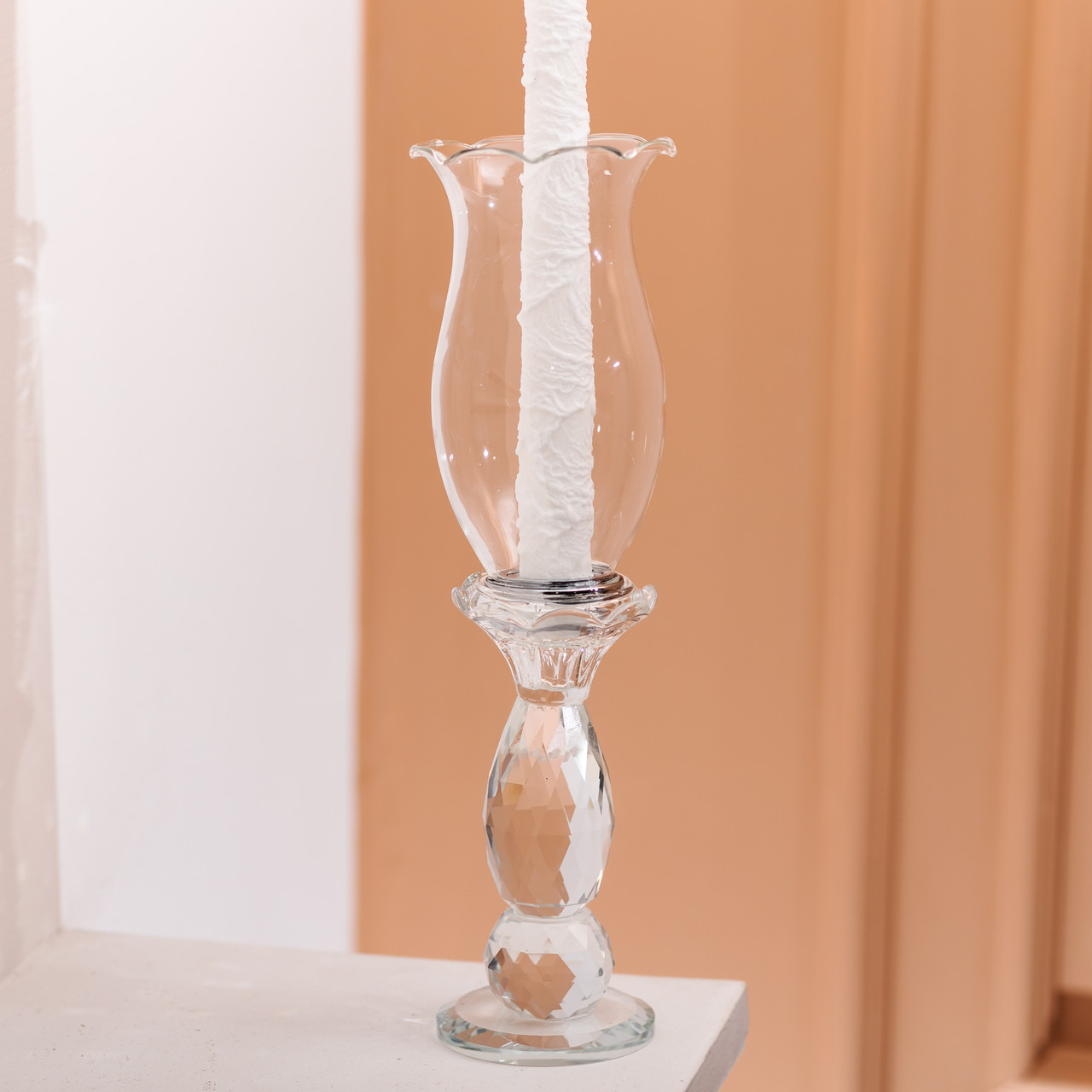 Підсвічник скляний 7×27.5 см підсвічник декоративний келих на ніжці HP-4-4S