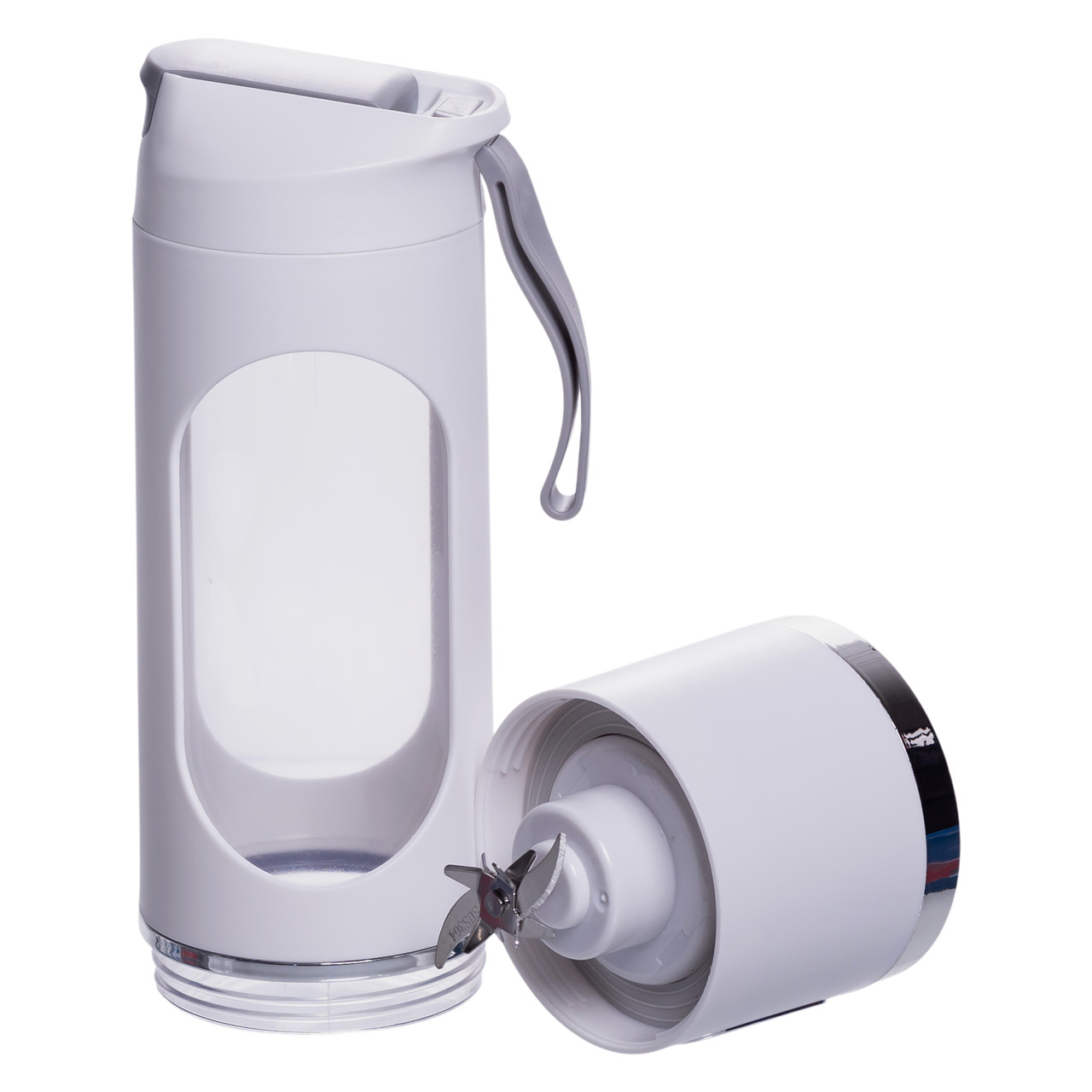 Портативний блендер для смузі на акумуляторі 450 мл 25 Вт USB Білий HP-11-10W