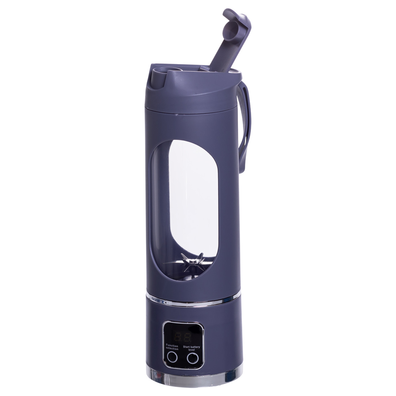 Портативний блендер для смузі на акумуляторі 450 мл блендер пляшка 25 Вт USB Сірий HP-11-10G