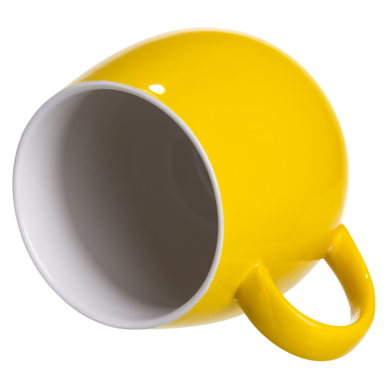 Святкова порцелянова чашка "Веселі Герої" 400 мл, Кружка дитяча із порцеляни на подарунок Жовта FM-13TJ