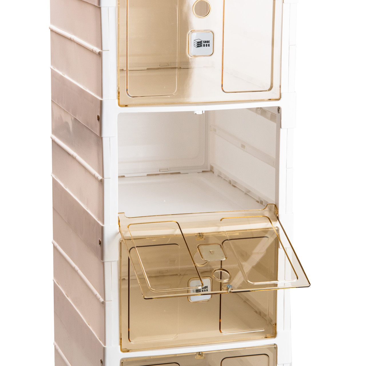 Шафа для взуття портативна пластикова 33 х 26х 100 см на 6полиць Біла HPS658