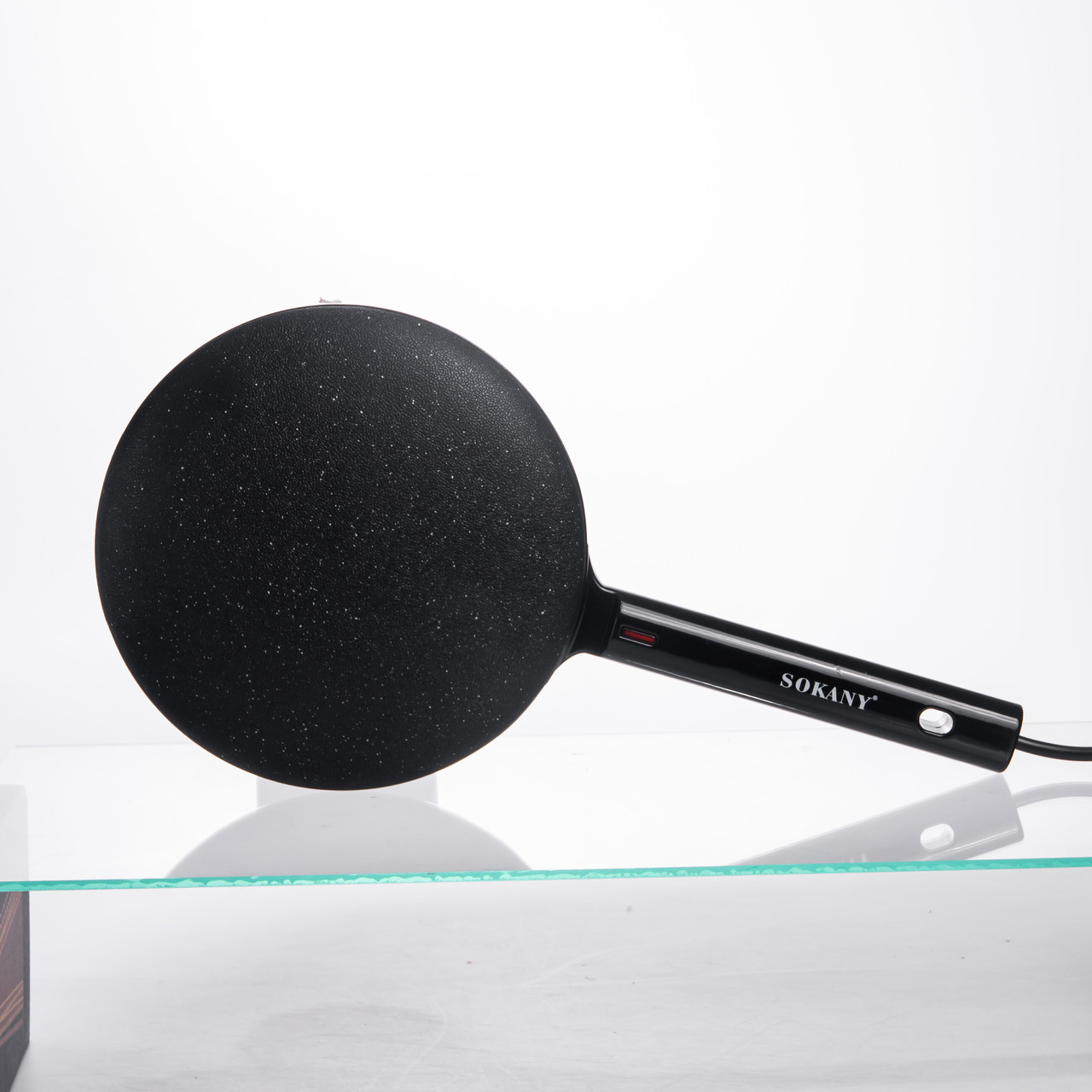 Сковорода млинниця електрична Ø20 (см) з антипригарним покриттям 600 Вт Чорний SK-07068