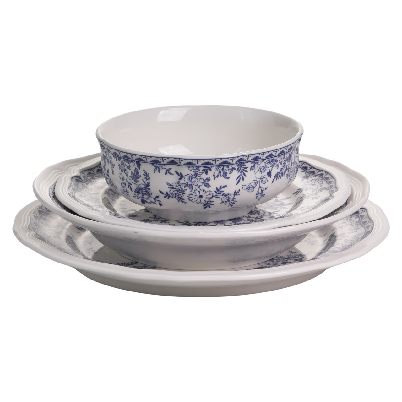 Столовий набір посуду 16 (шт) на 4 особи Bitossi порцеляновий Синій YY78-1A