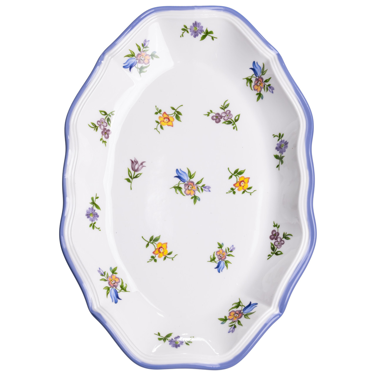 Столовий набір посуду тарілок і чашок 32 предмети на 6 персон Retro Floral порцеляновий, обідній столовий сервіз тарілок YY78-9A