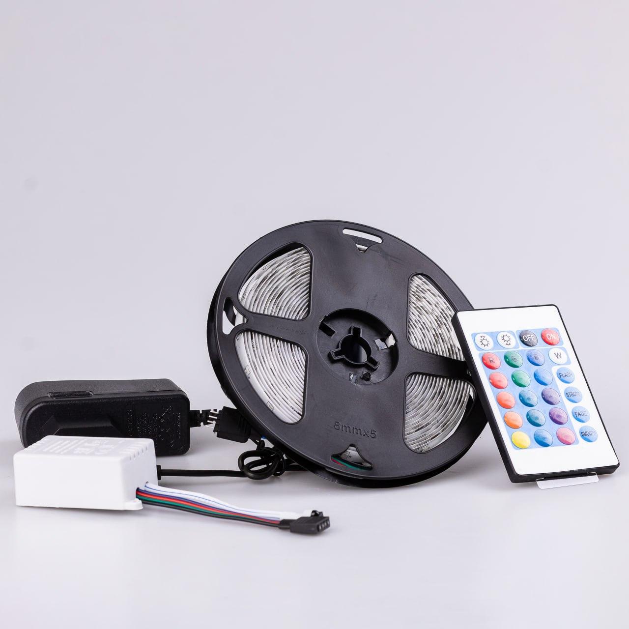 Стрічка світлодіодна з пультом GarlandoPro водостійка 300 LED 5m led лента 5050RGB