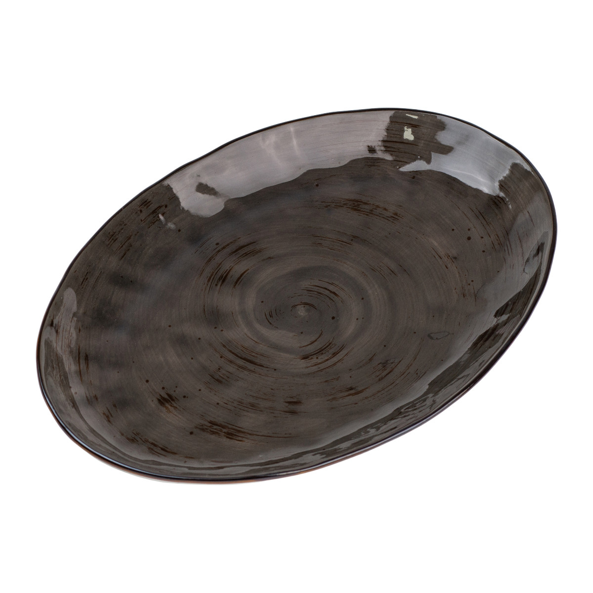 Тарілка порцелянова плоска овальна 35 х 23.5 см сервірувальне блюдо для нарізки Lugi HP23392