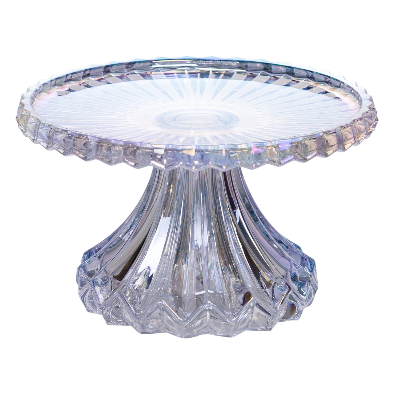 Тортівниця на ніжці Ø19 см скляна кругла підставка для торта, капкейків, тістечок HP-19-148S