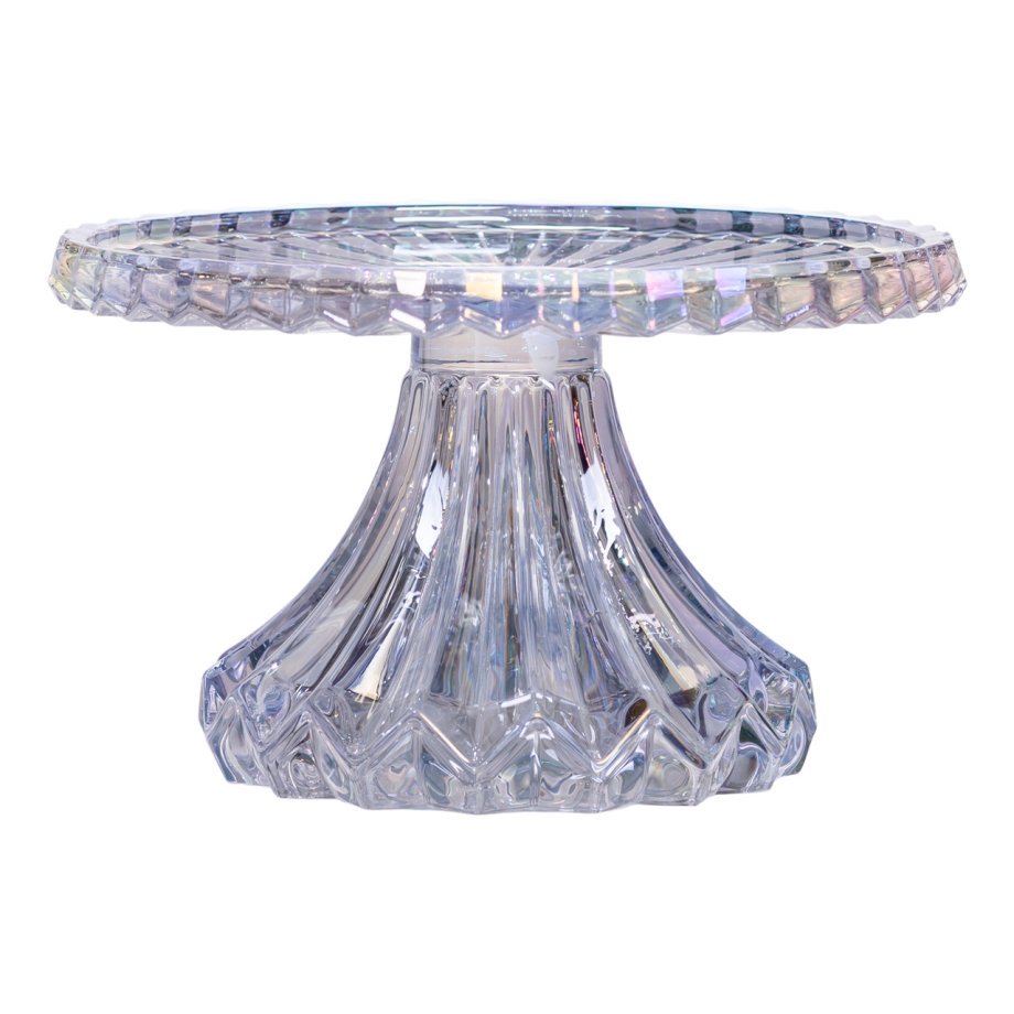 Тортівниця на ніжці Ø19 см скляна кругла підставка для торта, капкейків, тістечок HP-19-148S