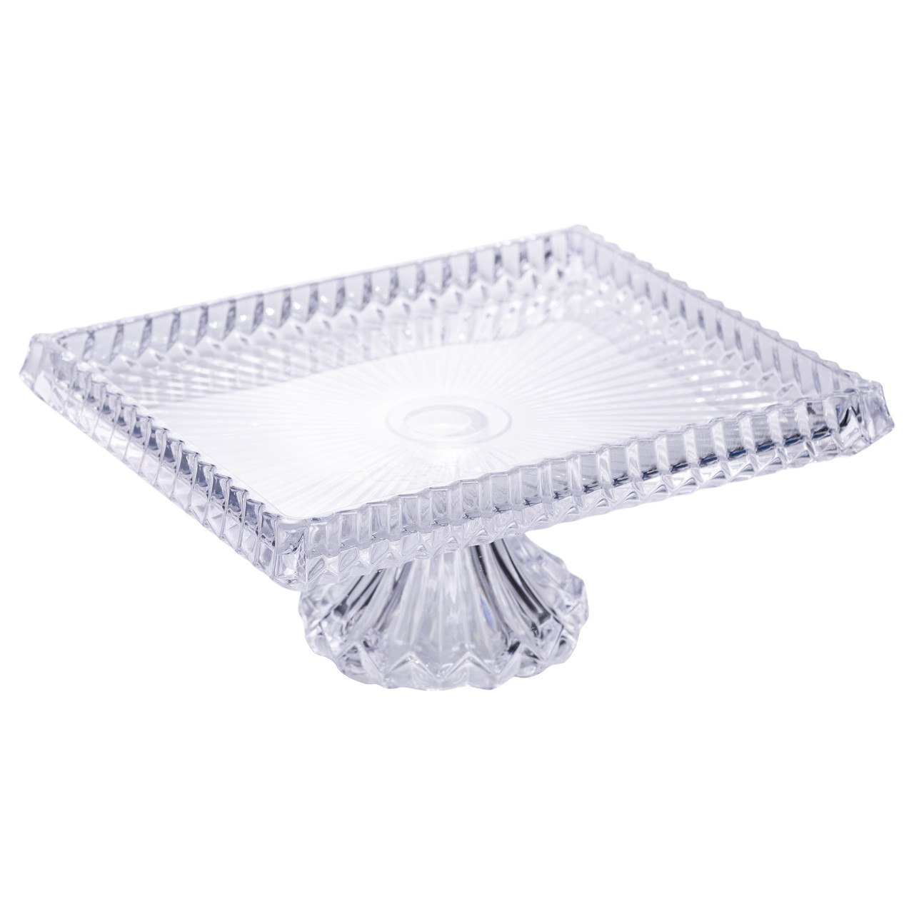 Тортівниця прямокутна на ніжці 30×25×13 (см) скляна HP-19-147