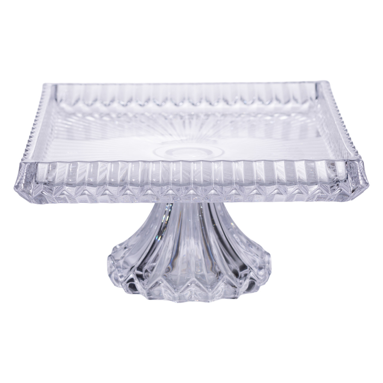 Тортівниця прямокутна на ніжці 30×25×13 (см) скляна HP-19-147