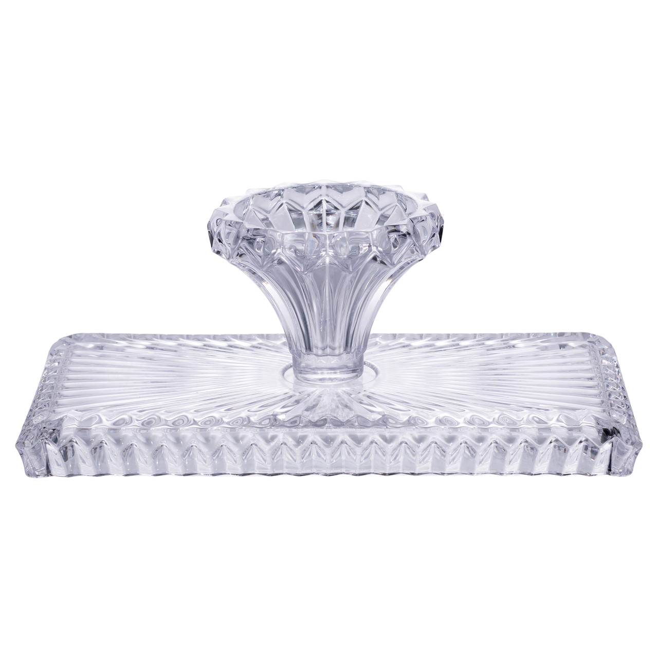 Тортівниця прямокутна на ніжці 33×17×13.5 (см) скляна HP-19-146C