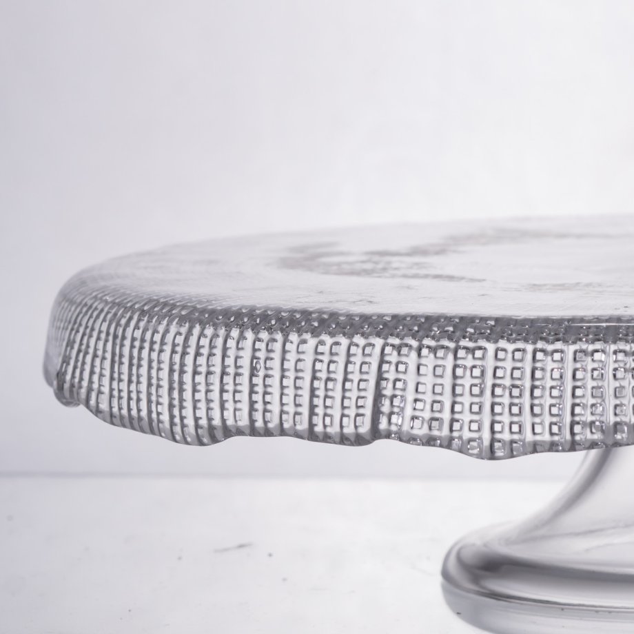 Тортівниця трансформер скляна на ножці, менажниця трансформер прозора скляна 64486-53