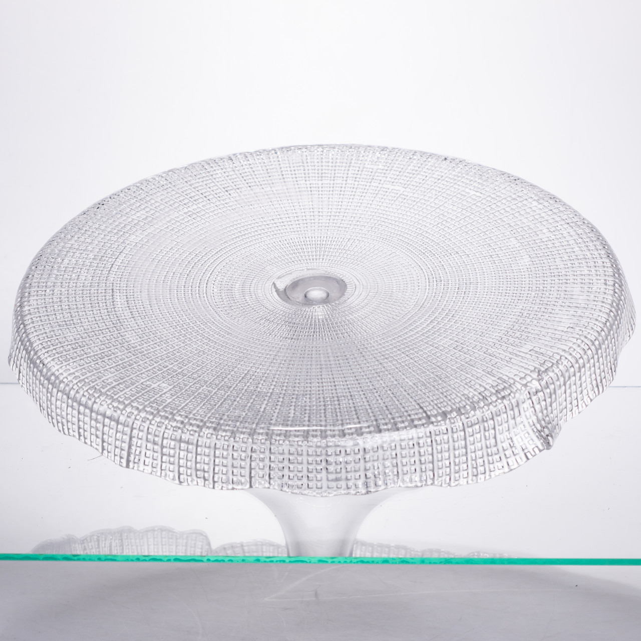 Тортівниця трансформер скляна на ножці, менажниця трансформер прозора скляна 64486-53