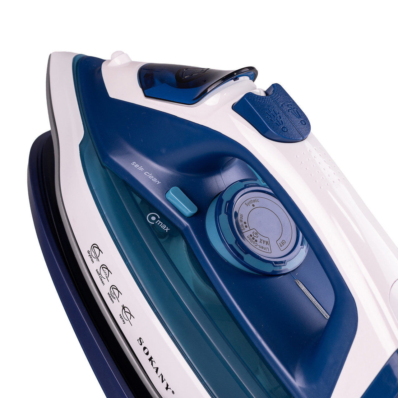 Праска бездротова парова Sokany SK-2055 2400 Вт з підставкою та керамічною підошвою з відпарюванням