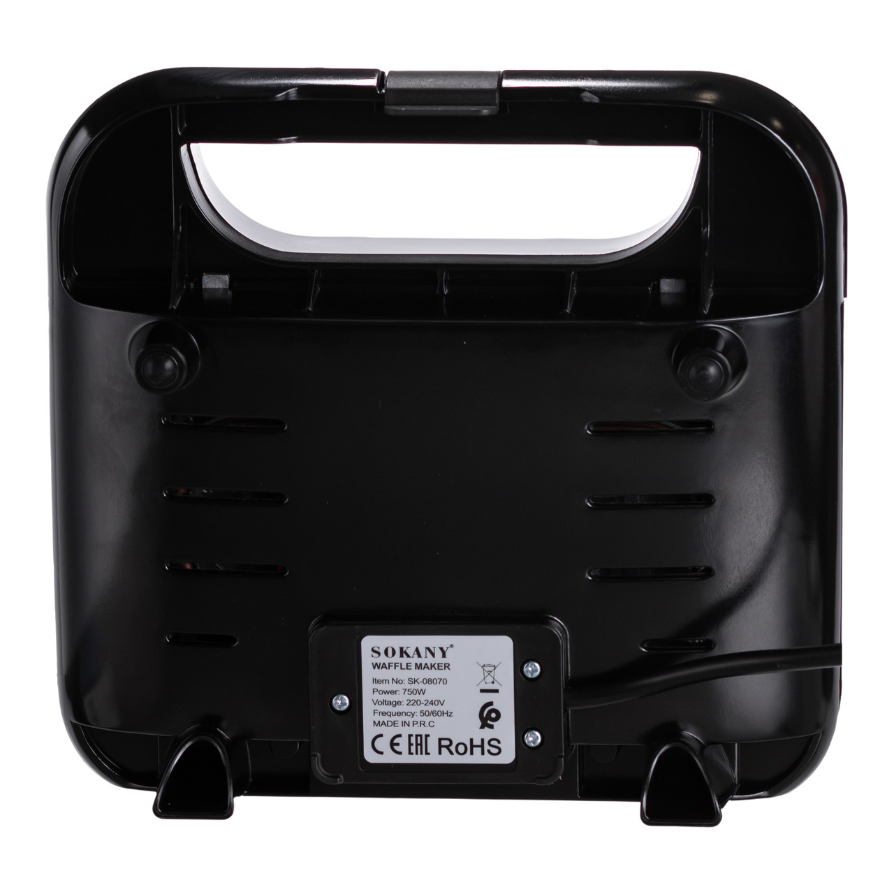Вафельниця з антипригарним покриттям, швидким нагріванням і квадратною формою вафель 750 Вт Sokany SK-08070