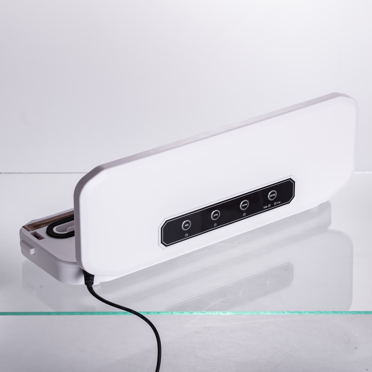 Вакууматор побутовий для сухих та вологих продуктів 400 Вт вакуумний пакувальник 4 режими роботи + 10 пакетів Білий HP-11-17W