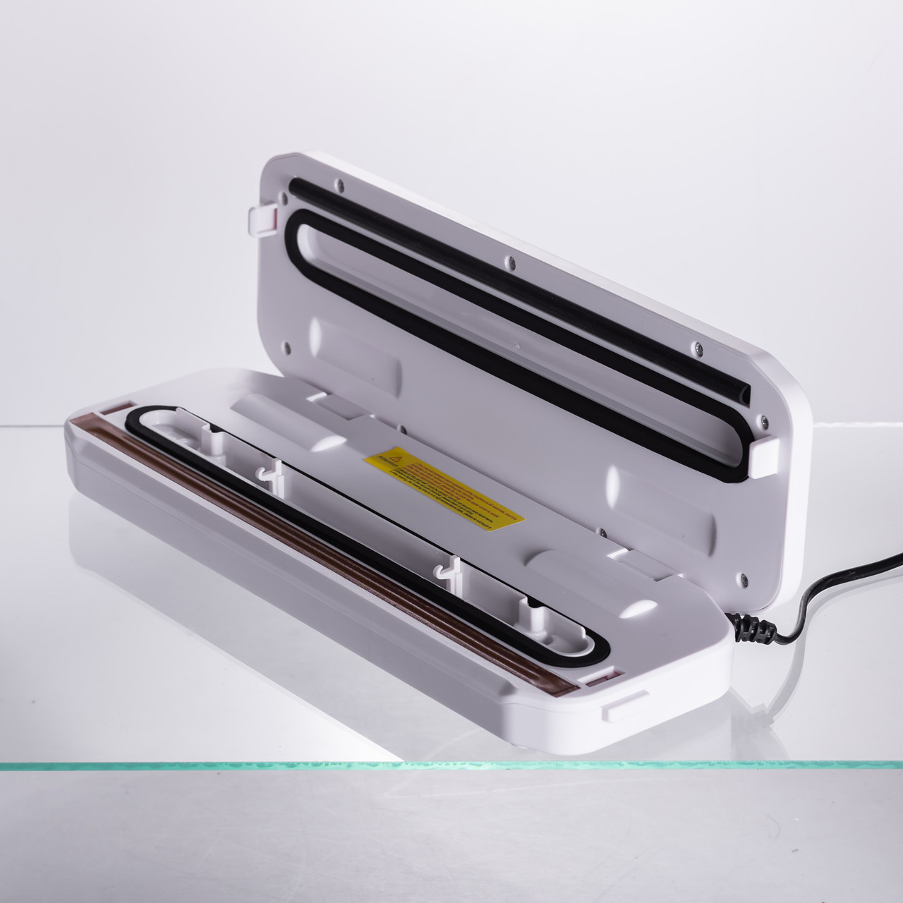 Вакууматор побутовий для сухих та вологих продуктів 400 Вт вакуумний пакувальник 4 режими роботи + 10 пакетів Білий HP-11-17W