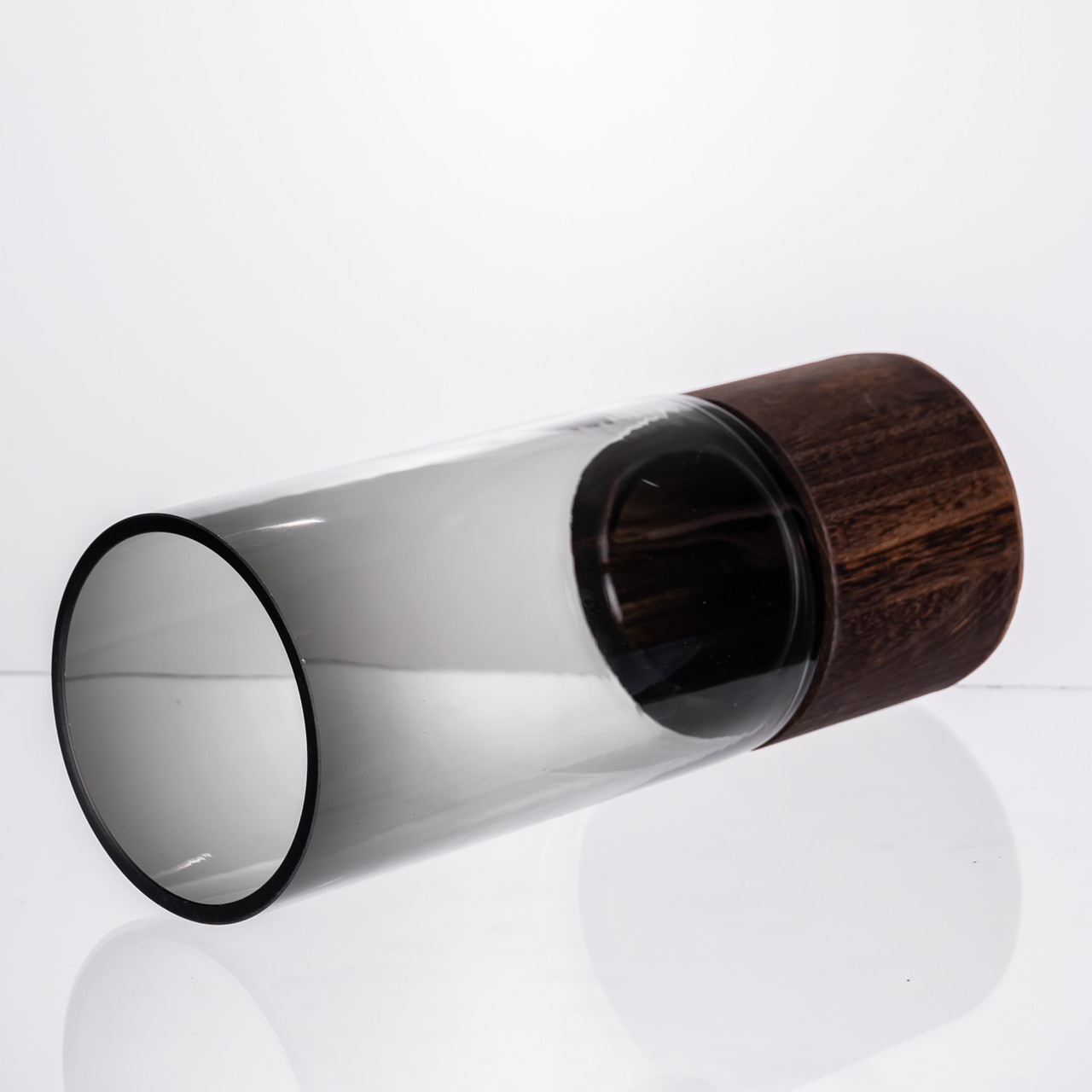 Ваза для квітів кругла скляна 25.5 (см) декоративна HP-19-162-2