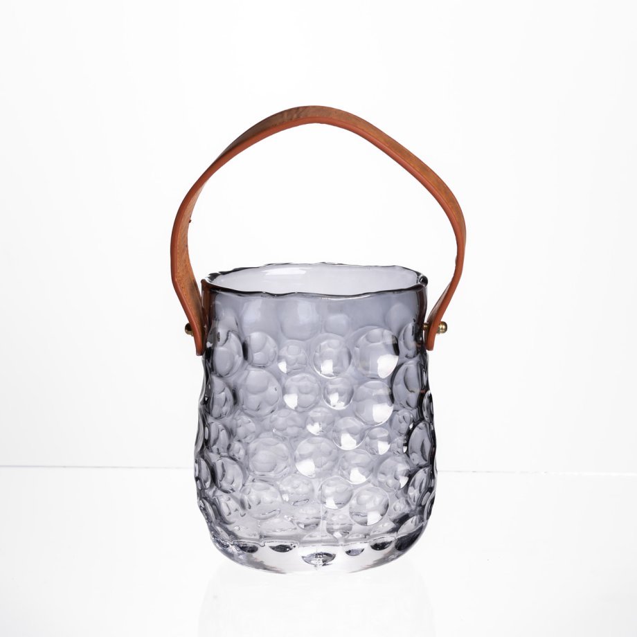 Ваза сумочка з ручкою 11,5×7,5×15 см 800 мл Сірий HP-19-153-2