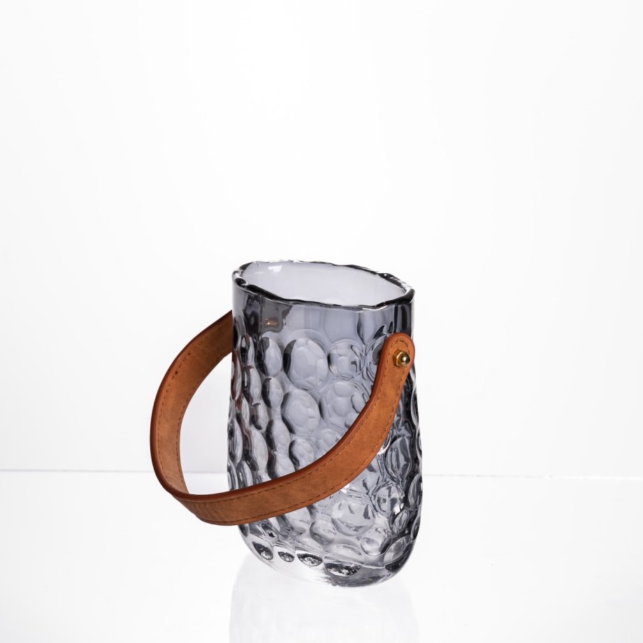 Ваза сумочка з ручкою 11,5×7,5×15 см 800 мл Сірий HP-19-153-2