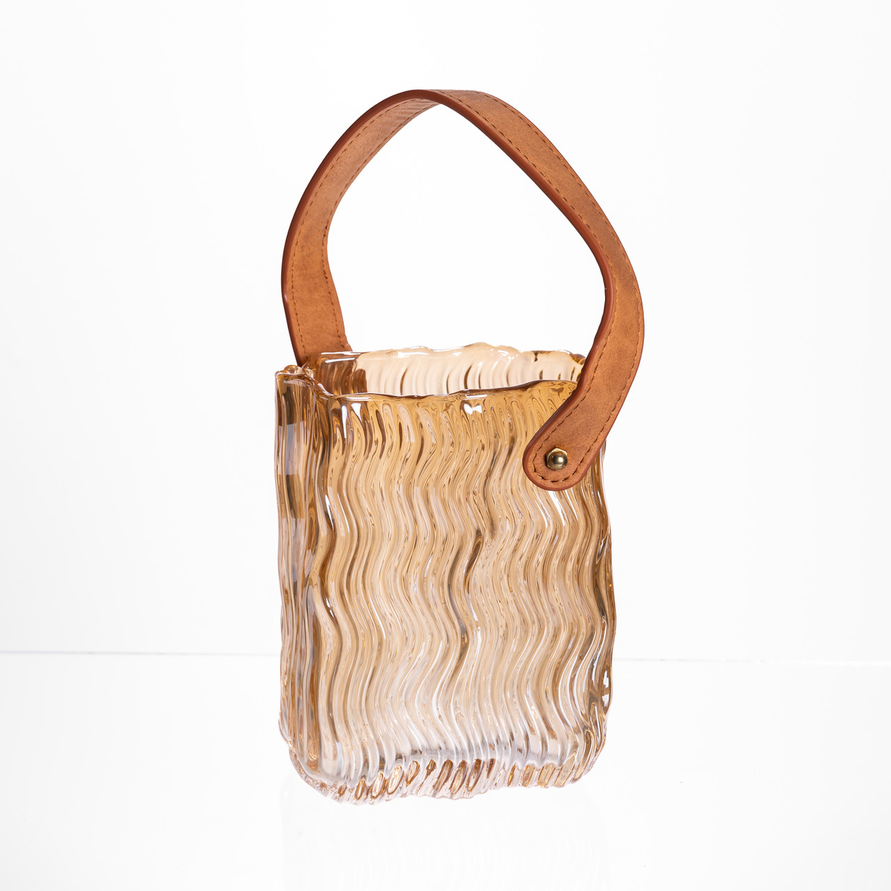 Ваза сумочка з ручкою 12×8.5×16 (см) декоративна Коричневий HP-19-154-1