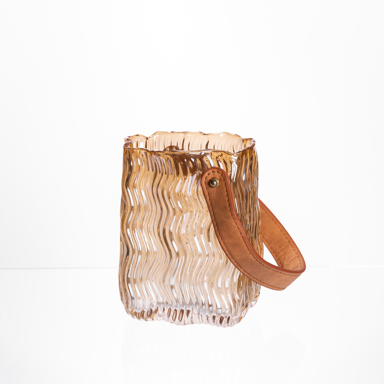 Ваза сумочка з ручкою 12×8.5×16 (см) декоративна Коричневий HP-19-154-1