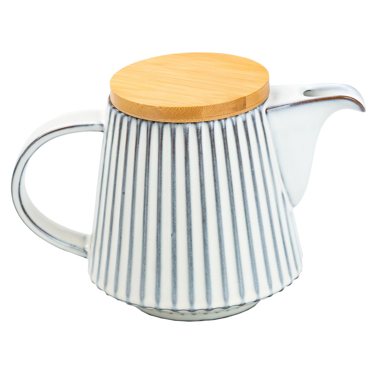 Чайник для заварювання 850 мл порцелянаовий з бамбуковою кришкою Білий HP7211W