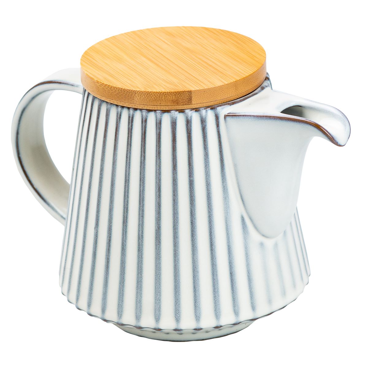 Чайник для заварювання 850 мл порцелянаовий з бамбуковою кришкою Білий HP7211W