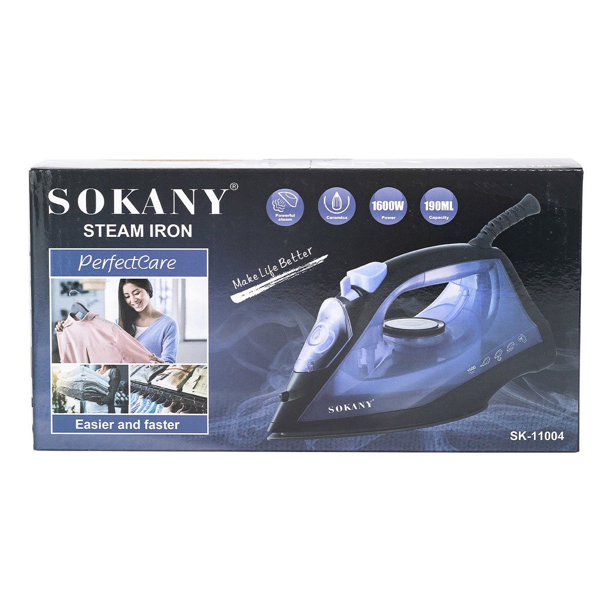 Ручна парова праска 1600 Вт з керамічним покриттям для одягу SK-11004