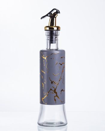 Пляшка для олії з дозатором 300 мл, сірий мармур HP-1345