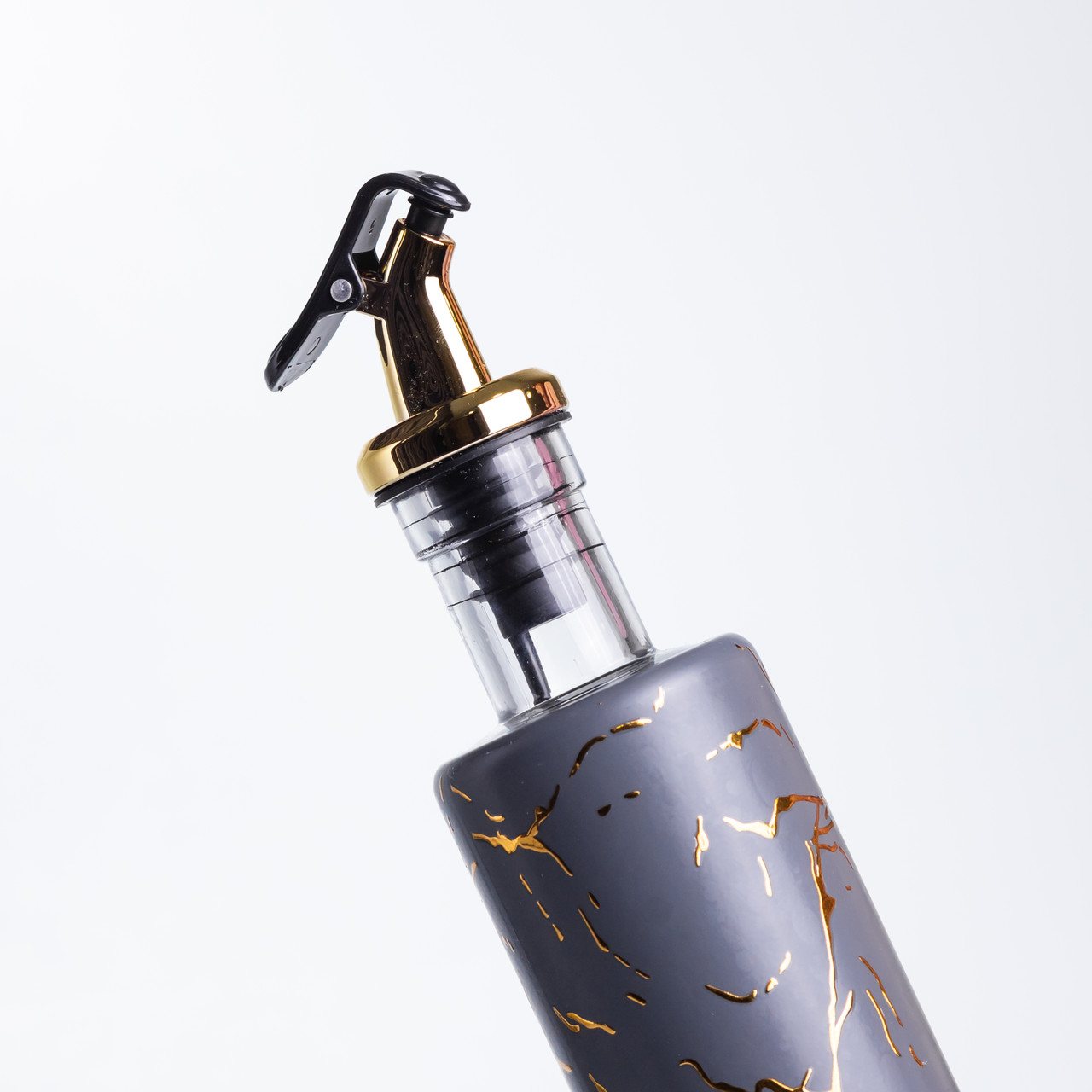 Пляшка для олії з дозатором 300 мл, сірий мармур HP-1345