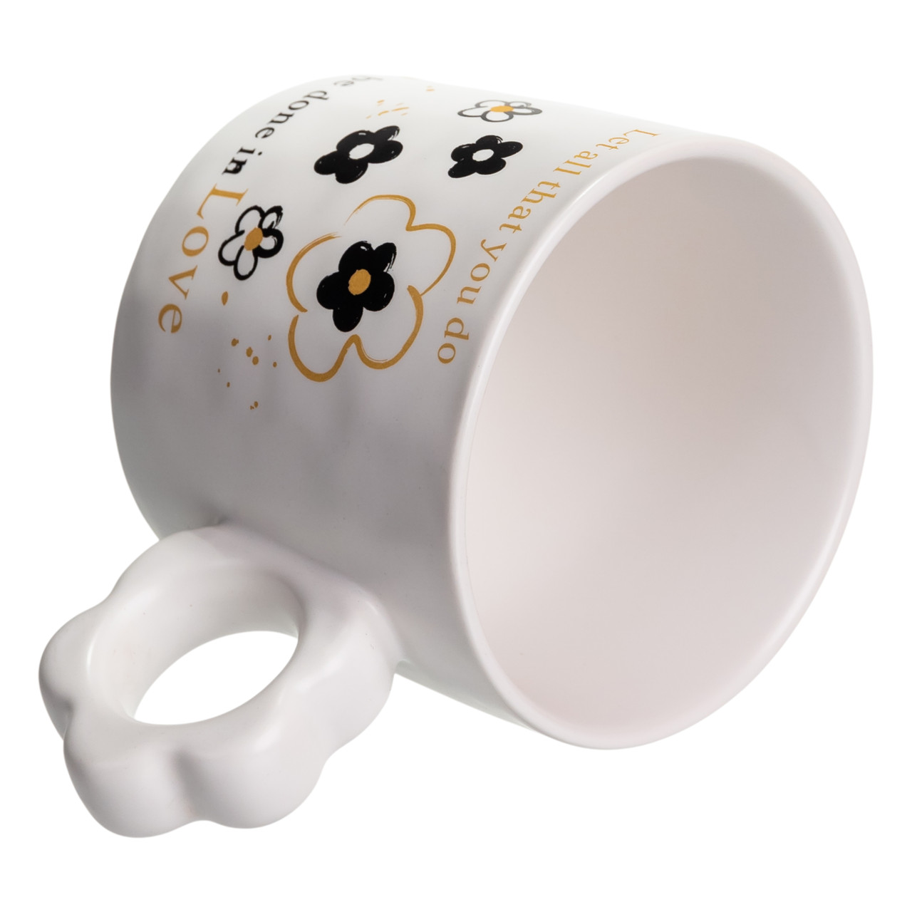 Чашка для чаю та кави порцелянова 420 (мл) гарна оригінальна кружка на подарунок FM-14A