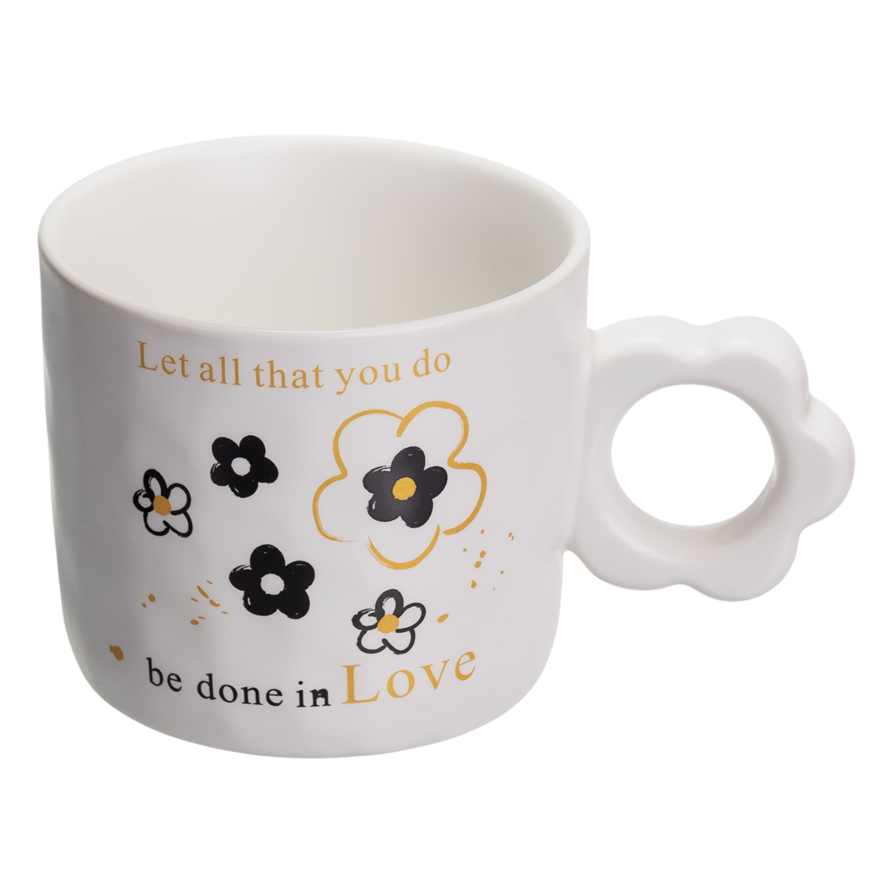 Чашка для чаю та кави порцелянова 420 (мл) гарна оригінальна кружка на подарунок FM-14A