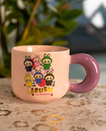 Чашка порцелянова Labubu Brighten Your Day 400 (мл) подарункова кружка прикольна чашка для дітей на подарунок FM-22B